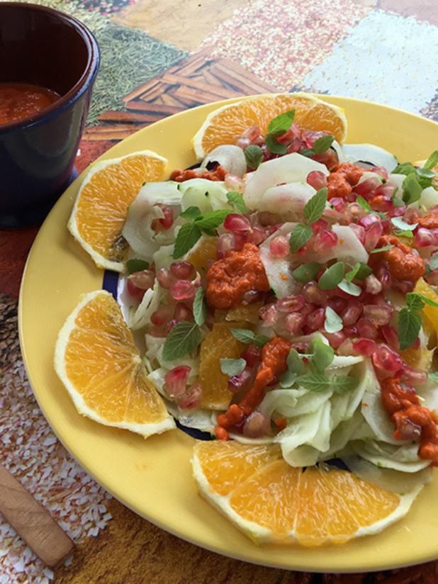 Ensalada de pepino y naranja