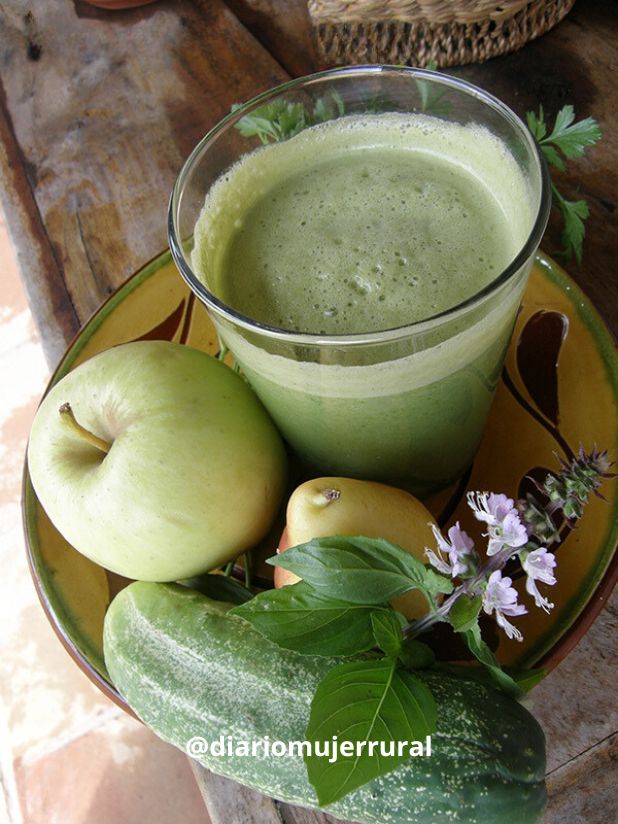 Jugo verde de pepino