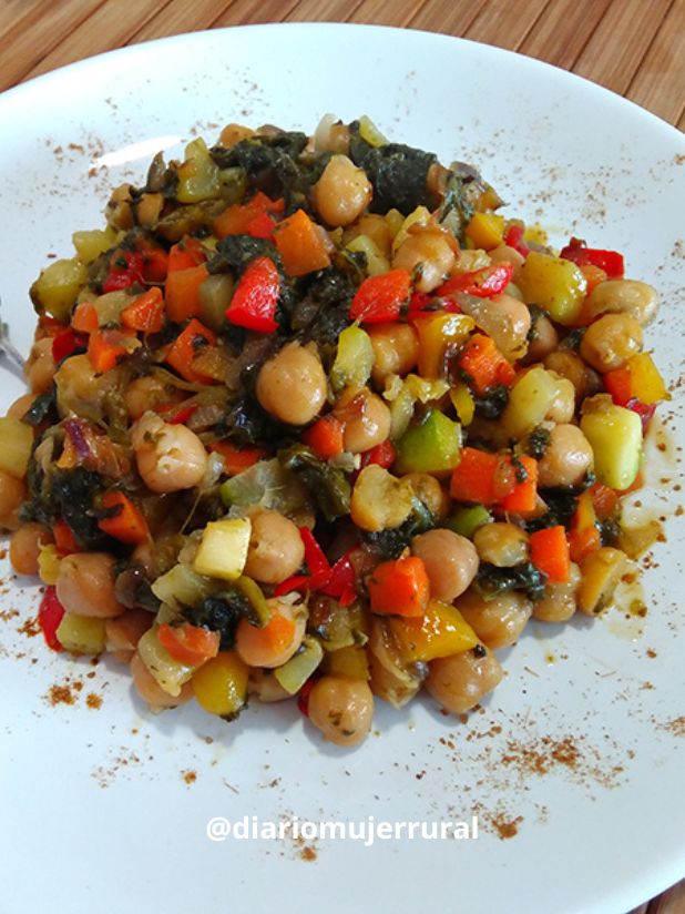 Garbanzos con espinacas