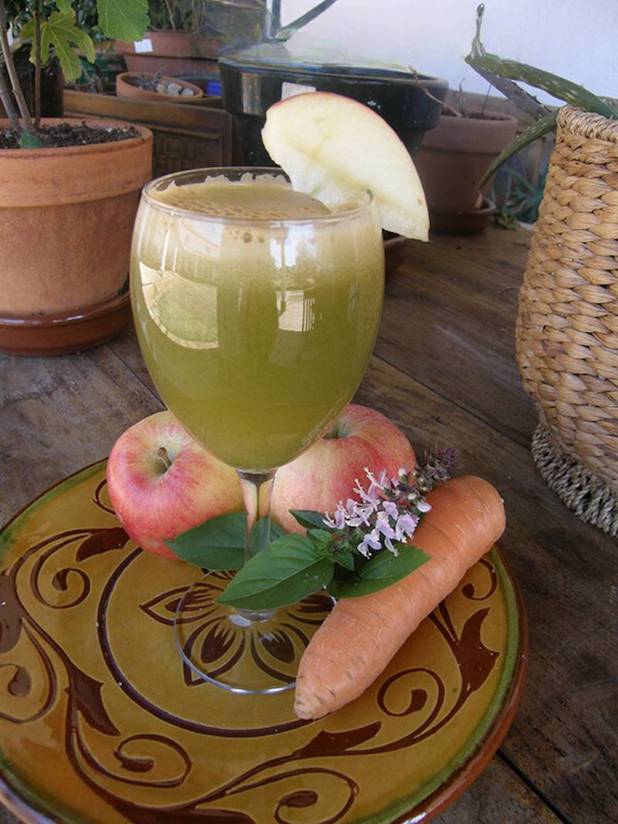 Zumo de manzana y zanahoria
